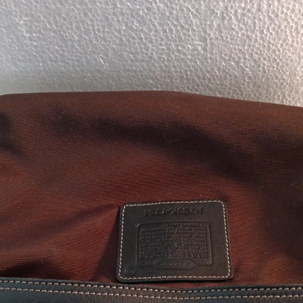 Coach Dark Leather Shoulder Bag - Picture 5 of 8